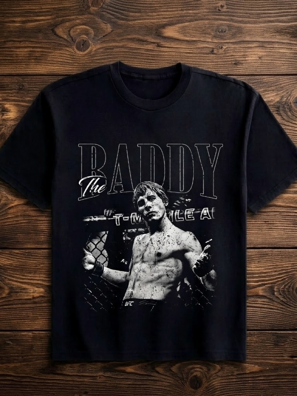 Gildan Black Graphic 'The Daddy' MMA Fight Tee